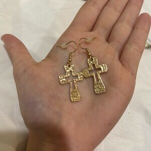 good cross chunky western earrings